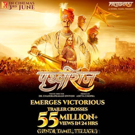 Prithviraj Emerges Victorious, Trailer Clocks 55+ Million Views in 24 Hours